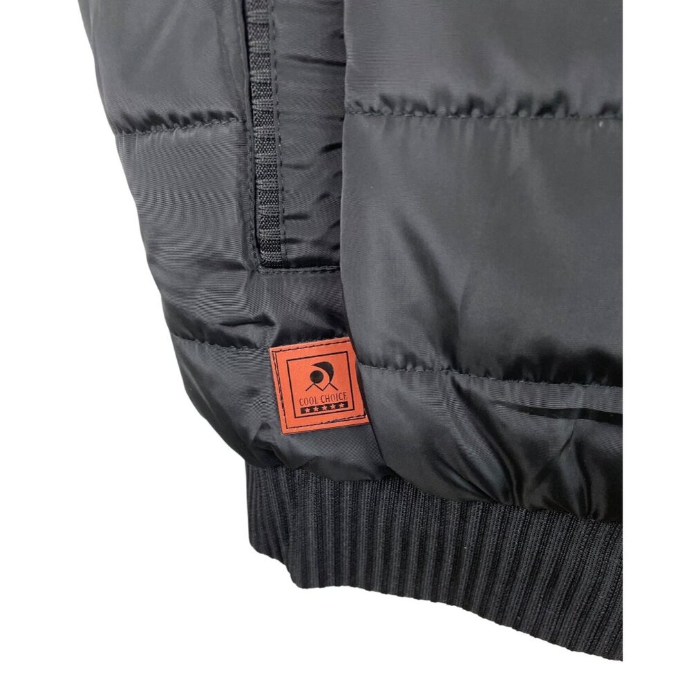 Cool Choice Puffer Vest Mens Size XL Black Sherpa Lined Classic Full Zipper - Picture 6 of 11